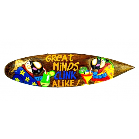 Great Minds Clink Alike, Tiki Bar Sign