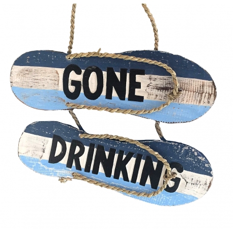 Gone Drinking, Wooden Wall Hanging