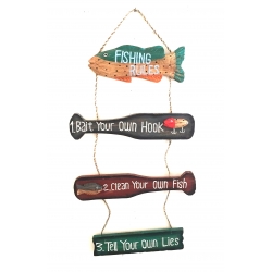 Fishing Rules Wall Decor