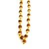 Sacred Beads, Gold Tone Rudraksha Mala
